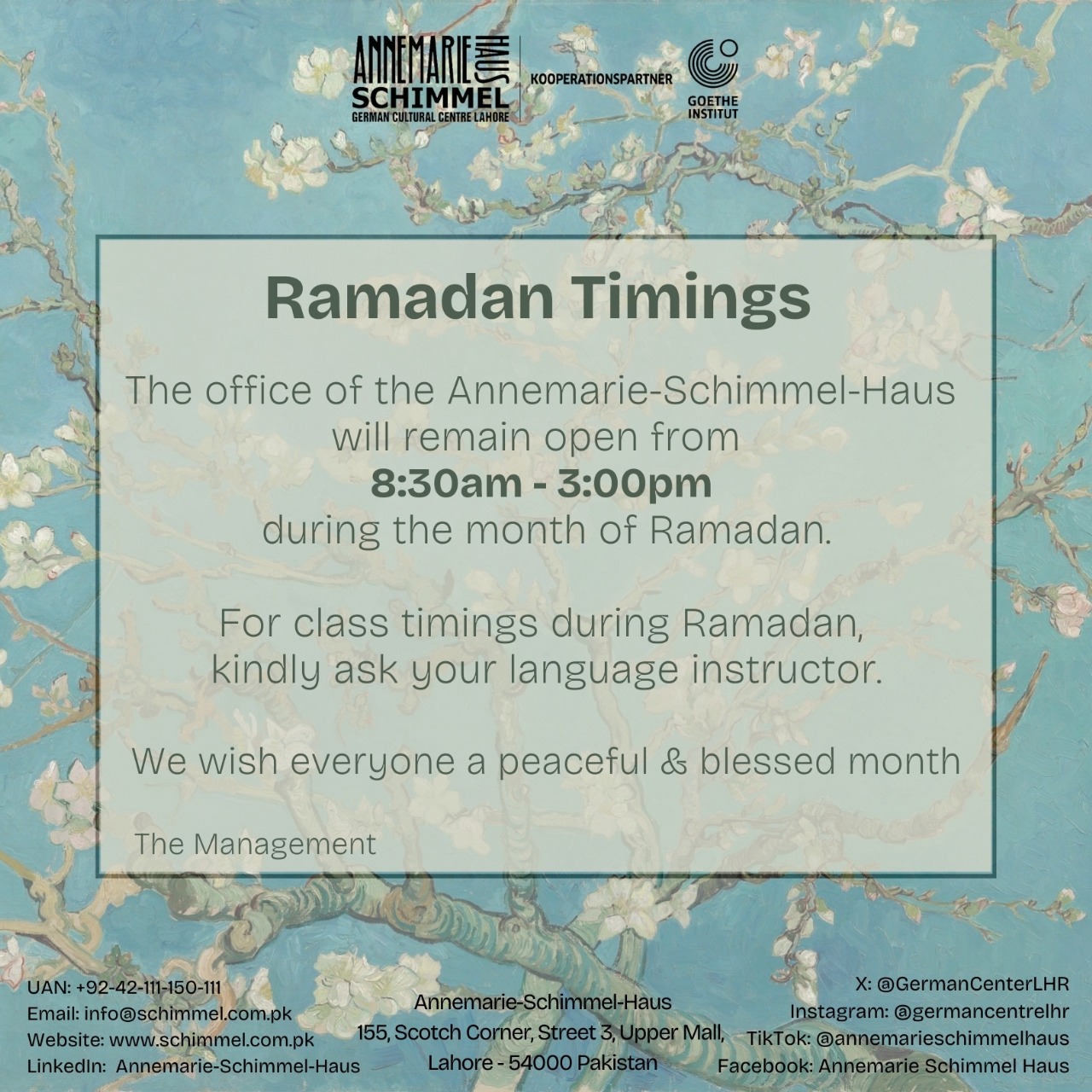 ramadan time table germany